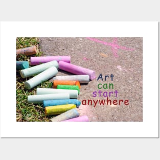 Art can start anywhere Posters and Art